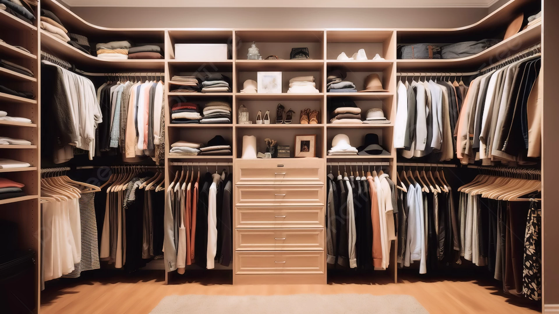 Custom closet cabinetry background
