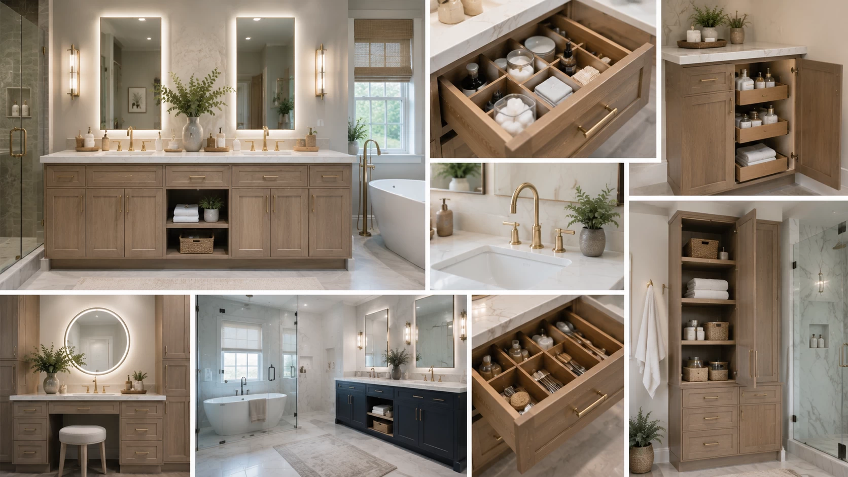 Custom Bathroom Cabinets in Spring, TX Smart Vanity and Storage Solutions for Luxury Bathrooms